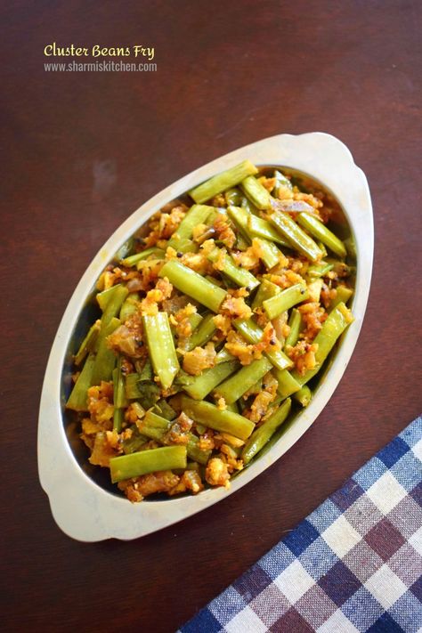 Kothavarangai Recipes, Beans Fry, Cluster Bean, Gluten Free Rice, Beans Recipe, Healthy Side, Grated Coconut, Healthy Sides, All Vegetables