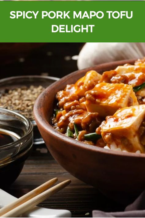 Spicy Pork Mapo Tofu Delight Spicy Mapo Tofu, Mapo Tofu Recipe Easy, Stir Fry Tofu, Tofu Veggie Stir Fry, Fry Tofu, Pork Mince Recipes, Mapo Tofu Recipe, Tofu Recipes Healthy, Meal Rotation