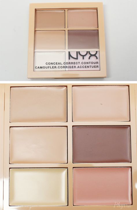 Nyx 3C Conceal Correct Contour Cream Palette Light - Phyrra.net Highlighting And Contouring, Cream Palette, Contour Cream, Pale Girl, Nyx Makeup, Contour Kit, Makeup Obsession, Highlighter Makeup, I Love Makeup