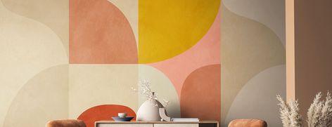 Geo Wallpaper, Geometric Construction, Wallpaper Trends, Standard Wallpaper, Textured Wall Art, Old Wallpaper, In Wallpaper, Wallpaper Samples, Colorful Wallpaper