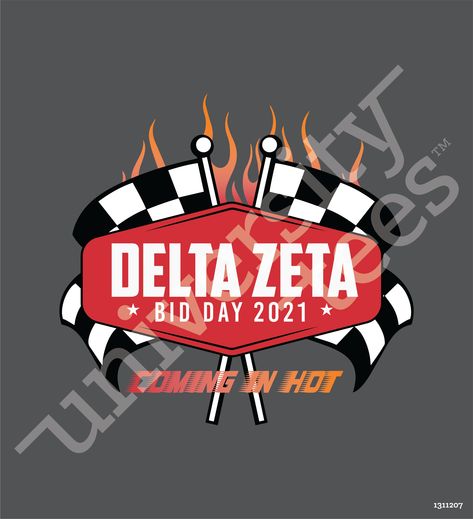 University Tees has all the Bid Day Designs your chapter could ever need! Check out this 2021 Bid Day Design and click to get a FREE quote! Race Bid Day Theme, Nascar Bid Day, Racing Decorations, Sorority Bid Day Themes, Sorority Rush Themes, Sorority Themes, Recruitment Themes, Race Car Themes, Sorority Banner