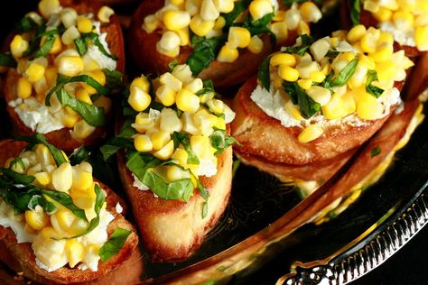 Fancy Tea Sandwiches, Corn Appetizers, Tarragon Chicken Salad, Cheese Bruschetta, Corn Festival, Grill Corn, Chicken Salad Sandwiches, Sweet Corn Recipes, Tarragon Chicken