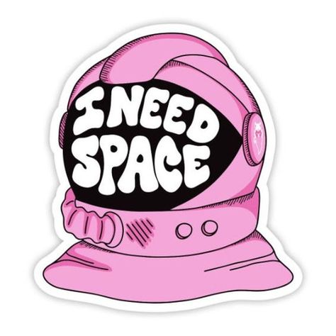 Need Space Sticker Procreate Stickers, Affiches D'art Déco, Stickers Cool, Sticker Design Inspiration, I Need Space, Space Drawings, Cute Laptop Stickers, Flyer Design Inspiration, Drawing Quotes