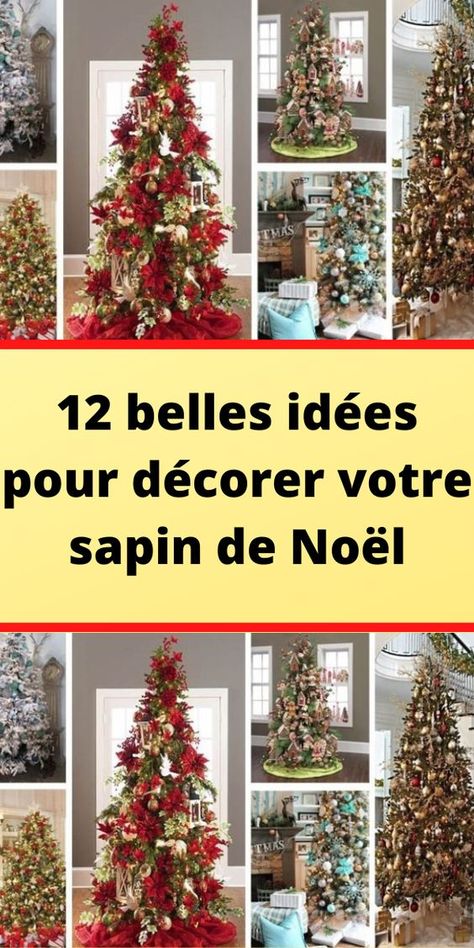 12 belles idées pour décorer votre sapin de Noël Gorgeous Christmas, Outdoor Christmas Decorations, Outdoor Christmas, Christmas Decorations, Christmas Tree, Holiday Decor, The Originals, Christmas