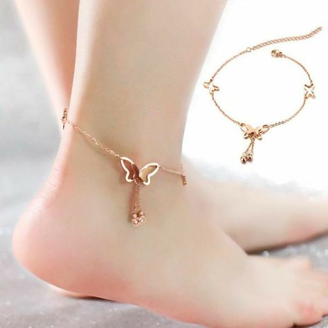 https://youtu.be/8obMg7wezMo Elegant Anklet, Butterfly Chain, Foot Chain, Anklet Designs, Beautiful Anklet, Foot Bracelet, Ankle Jewelry, Fancy Jewellery Designs, Bracelets Silver