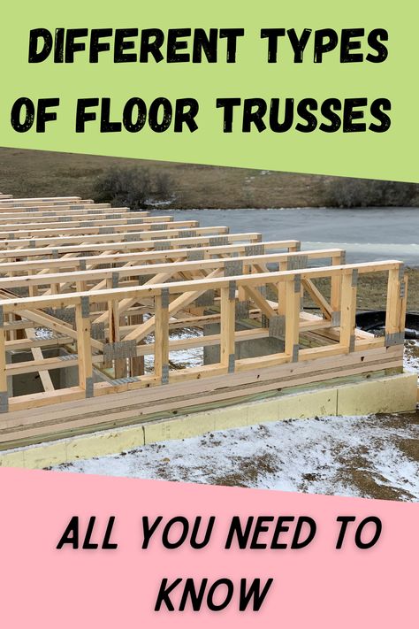 Floor trusses are an important part of any building. They provide support for the floor and distribute weight evenly. This post will tell you everything you need to know about floor trusses, from their history to how they're made. Plus, we'll give you some tips on choosing the right type of floor truss for your project. Types Of Trusses, Open Web Floor Truss, Barndominium Construction, Floor Trusses, Building A House Checklist, Exposed Trusses, House Checklist, Wood Truss, Post Frame Building