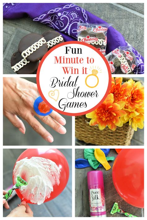 Bridal Shower Minute to Win it Games. Fun games to play at any bridal shower. #bridalshowergames #minutetowinitgames #fungames #bridalshowers Cheap Bridal Shower Games, Bridal Shower Games Mexican Theme, Minute To Win It Games Bridal, Minute To Win It Wedding Shower Games, Wedding Shower Alternatives, Minute To Win It Games For Bachelorette Party, Last Minute Bridal Shower Ideas, Minute To Win It Games Bachelorette, Bridal Shower Minute To Win It Games