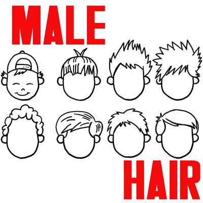 Learn how to draw cartoon boys' hair styles in several different ways. Cartoon hair isn't as hard to draw as you think it is. We will show you a few different styles to make things a bit easier for you. Cartoon Characters Drawing, Mens Hair Styles, Boy Hair Drawing, Characters Drawing, Cartoon Drawings Of People, Draw Hair, How To Draw Steps, Draw Cartoon, Male Hair