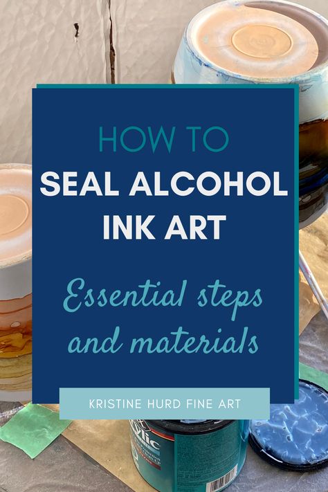 To preserve your alcohol ink art art, you must be sure to seal the alcohol ink properly whether you're painting on paper, canvas, ceramic, glass and more. This includes using products that won't re-activate the ink, and using those products in the right order. Alcohol Ink Stained Glass Diy, Alcohol Pens Art, Alcohol Ink Birthday Cards, Alcohol Ink Baubles, How To Make Alcohol Ink, Alcohol Ink On Glass Diy, Alcohol Ink Christmas Cards, How To Use Alcohol Ink, Alcohol Ink On Acrylic