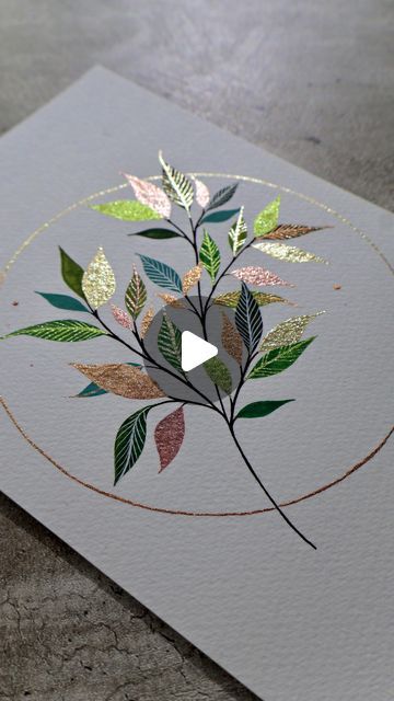 Artist 👩🏼‍🎨 Psychologin 👩🏼‍⚕️ on Instagram: "Hello everyone ✨  Here is another version of my super sparkly leaves 🌿. The colors are the same I’ve used in my first tutorial „shimmering leaves“ which you can get on Lisilinka.com.  It’s another little inspiration of what you could draw with your own tutorial set 🥰. And it also matches very good to the first motif 🌿✨  #art #artist #artwork #artistsoninstagram #drawing #draw #painting #watercolor #watercolorpainting #watercolorartist #watercolorartwork #geschenkidee #aquarelle #illustration #illustrationartists #illustratorsoninstagram #watercolorart #aquarellepainting #aquarelle #sparkle #aquarellepainting #holo #holographic  #selfmade # #handmade #rainbow #metallics #metallicwatercolors #metallicwatercolorpaint" Metallic Watercolour Painting Ideas, Metallic Watercolor Painting Tutorial, Metallic Watercolor Ideas, Metalic Watercolour Painting, Abstract Watercolor Art Tutorial, Metalic Watercolor Ideas, Metallic Watercolor Painting Ideas, Metallic Watercolor Painting, Abstract Watercolor Tutorial