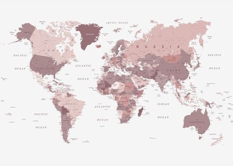 'World Map in Pink' Poster by Urban Epiphany | Displate Mac Book Wallpaper Aesthetic Vintage, Pink World Map Wallpaper, Pink World Map, Map Aesthetic, Pink And Green Wallpaper, World Map Mural, Maps Aesthetic, Tips Saludables, Wallpapers Pc