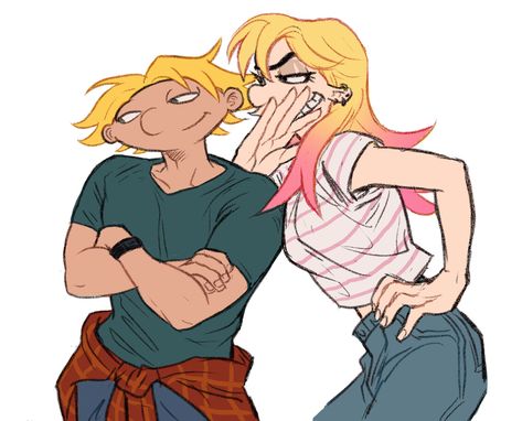 Arnold And Helga, Cartoon Network Fanart, Cute Couple Comics, Anime Vs Cartoon, Nickelodeon Cartoons, Hey Arnold, 90s Cartoons, Dark Anime Guys, Dc Memes