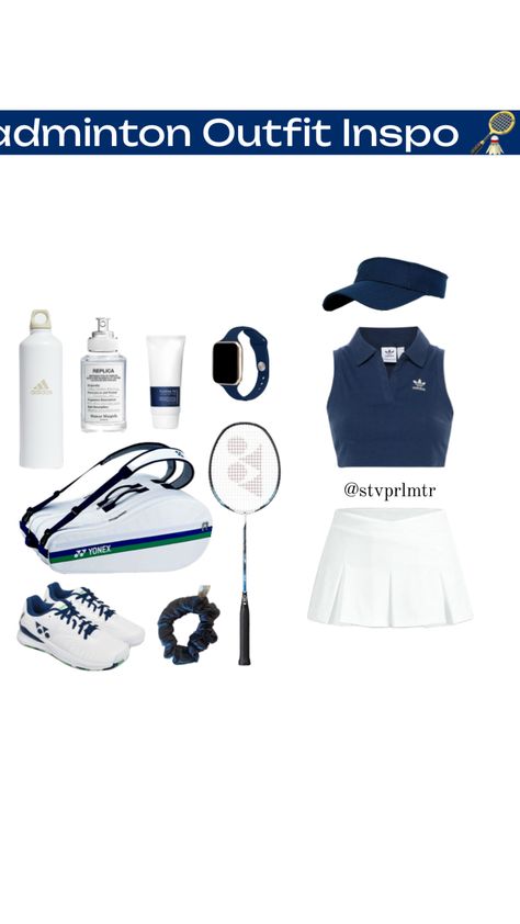 #sportsoutfit #sporty #fitinspo #outfitcheck #popular #girlie #outfitideas #preppy #outfit #outfitaesthetic #outfitinspo #preppyaesthetic #preppyoutfitideas #badminton Outfit Badminton, Badminton Outfit Women, Badminton Outfit, Tennis Outfits, Pretty Life, Preppy Aesthetic, Preppy Outfit, Tennis Clothes, Preppy Outfits