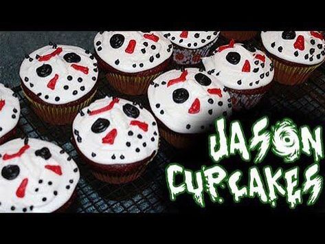 Horror Treats, Jason Voorhees Mask, Halloween Food Snacks, Horror Cake, Horror Themed Party, Halloween Friday The 13th, Halloween Themed Birthday Party, Lake Party, Friday The 13th Jason