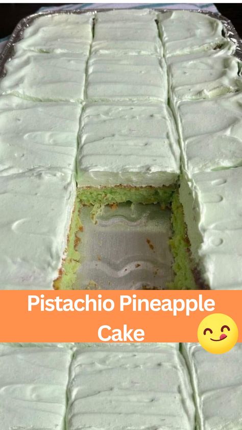 Pistachio Pineapple Cake Pistachio Cake With Pineapple, Pistachio Pineapple Dessert, Pistachio Pineapple Delight, Tropical Pistachio Pineapple Cake, Pistachio Pineapple Angel Food Cake, Pineapple Pistachio Cake, Pistachio Pudding Cake Recipe, Pistachio Birthday Cake, Pistachio Pineapple Cake