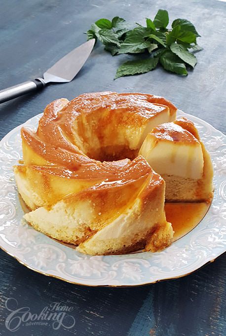 Flan Cake Flan Cake Recipe, Vanilla Flan, Caramel Creme Brulee, Flan Recipes, Flan Cake, Vanilla Sponge Cake, Flan Recipe, Cake Mixture, Healthier Desserts