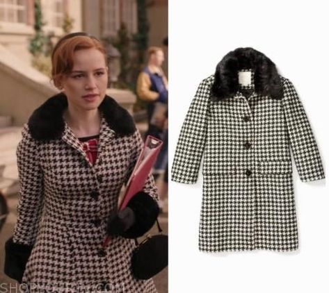 Riverdale: Season 7 Episode 13 Cheryl's Houndstooth Coat Check more at https://www.shopyourtv.com/riverdale-season-7-episode-13-cheryls-houndstooth-coat/ Riverdale Season 7, Witch Dresses, Bubblegum Witch, Coat Check, Worn On Tv, Witch Dress, Houndstooth Coat, Wardrobe Clothes, Check Coat