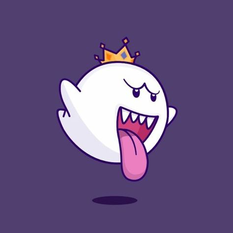 King Boo Mario, Granny Christmas, Mario Tattoo, Doodle Monster, King Boo, Cartoon Character Tattoos, Tattoo Project, Mario Art, Super Mario Brothers