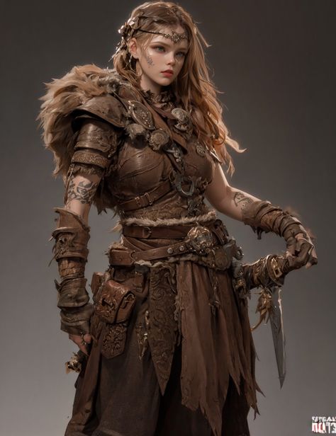 Barbarian Outfit, Female Barbarian, Barbarian Armor, Barbarian Costume, Barbarian Queen, Barbarian Woman, Viking Warrior Woman, Viking Character, Viking Costume