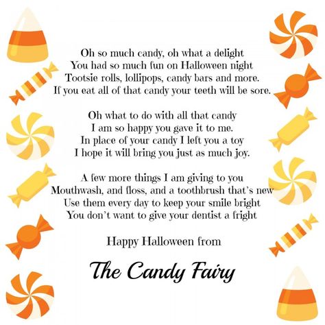 Use our candy fairy poem to encourage your child to brush, floss, and rinse with #Listerine The Candy Fairy helps fight the cavity monsters. This trick works, we have been doing it for the past 8 years.; My kids actually look forward to it! #ad Halloween Poems For Kids, Fairy Poems, Candy Fairy, Halloween Workout, Real Advice, Halloween Poems, Halloween Crafts Preschool, About Halloween, Tootsie Roll