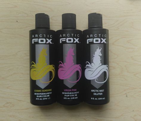 Arctic Fox Sterling Mixes, Permanent Pink Hair Dye, Rose Gold Formula, Artic Fox Hair, Rose Gold Hair Brunette, Fox Hair Dye, Arctic Fox Hair Dye, Gold Hair Colors, Pink Hair Dye