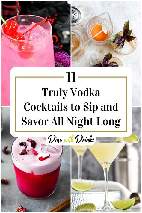 Collage of 4 truly vodka cocktails. Truly Vodka Cocktails, Vodka Cocktail, Sip Sip Hooray, Vodka Cocktails Recipes, Best Cocktail Recipes, Weekend Party, Vodka Cocktails, Drink Up, Fun Cocktails