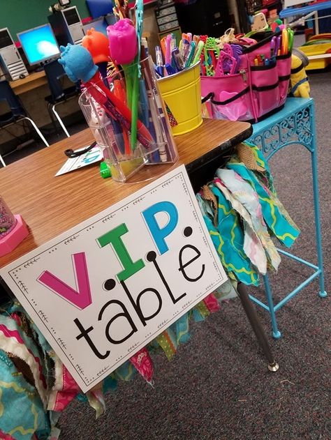 Here I am!!! A Little Bit of This and That! - 4th Grade Frolics 3rd Grade Incentives, Vip Table Classroom, Vip Student Desk, Vip Student, Vip Table, Class Dojo, 4th Grade Ela, Classroom Behavior Management, 5th Grade Classroom