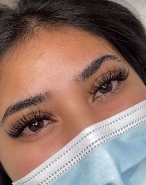 Lash Extensions Deep Set Eyes, Long Fluffy Lash Extensions, Lashes Extensions Almond Eyes, Simple Eyelash Extensions Styles, Eyelash Extensions For Big Eyes, Summer Lash Extensions, Lashes For Eye Shape, Long Cat Eye Lash Extensions, Lash Extensions Open Eye