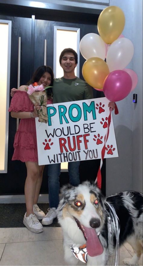 Dog Promposal, Boys Activities, Prom Posters, Cute Homecoming Proposals, Prom Proposals, Cute Prom Proposals, Dance Proposal, Activities For Boys, Couple Things