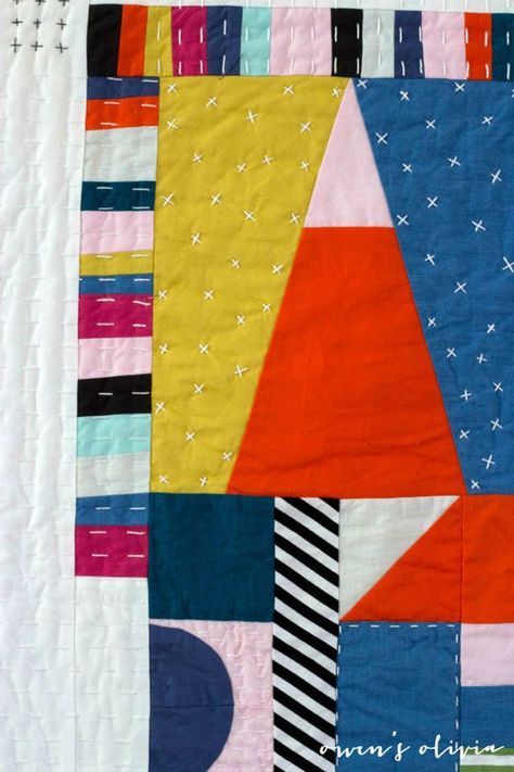 Colorful Contemporary Quilts ⋆ Handmade Charlotte Techniques Textiles, Quilts Handmade, Dresden Quilt, Modern Quilt Blocks, Improv Quilting, Handmade Charlotte, Quilt Modernen, Textil Design, Costura Diy