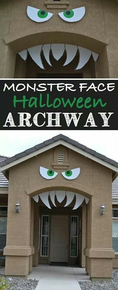 Monster mouth archway! :) Sac Halloween, Diy Halloween Dekoration, Halloween Fest, Halloween Decor Diy, Easy Diy Halloween Decorations, Hallowen Ideas, Halloween Dance, Casa Halloween, Homemade Halloween Decorations