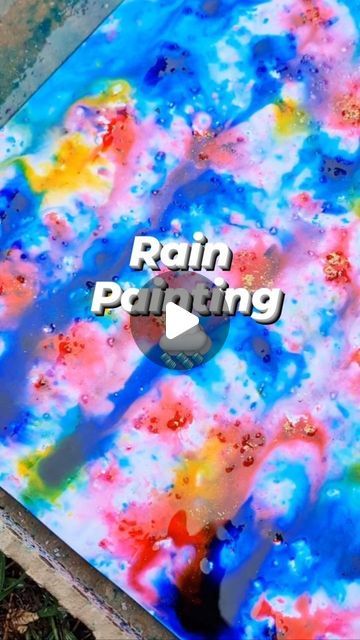 Mixing Paint Activity For Preschool, Rain Paper Craft, Rain Preschool Theme, Rain Activity For Toddlers, Rain Art For Toddlers, Monsoon Activity For Kids, Rain Themed Activities For Toddlers, Rainy Day Art For Toddlers, Rainy Day Activity For Kids