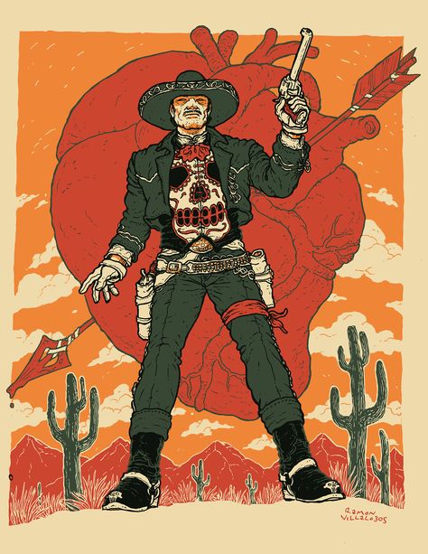 Mexican Punisher (El Castigador) by Ramon Villalobos Simpsons Drawings, Arte Cholo, Mexico Art, Cowboy Art, Mexican Art, Character Modeling, Graphic Arts, Dieselpunk, Marvel Heroes