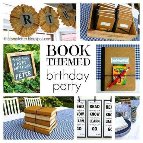 Bookworm Party, Book Themed Birthday Party, Book Birthday Parties, Book Club Parties, Book Themed Party, Book Theme, Building Painting, Birthday Book, Book Party