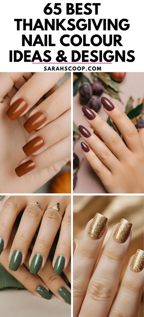 Get ready to glam up your Thanksgiving with these stunning nail color ideas! 💅🍂 #nailinspo #thanksgiving #naildesigns Thanksgiving Nail Colors Dip, Thanksgiving Nail Color Ideas, Thanksgiving Nail Colors Fall, Thanksgiving Nails Dip, Thanksgiving Nails Ideas, Thanksgiving Color Nails, Thanksgiving Dip Nails, Thanksgiving Gel Nails, Thanksgiving Nail Colors