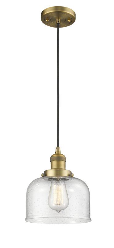 Estefan 1-Light Mini Pendant Pendant Light Over Kitchen Sink, Kitchen Window Lighting, 3 Light Chandelier, Powder Bath, Mini Pendants, Seeded Glass, Hanging Pendant Lights, Mason Jar Lamp, Light Chandelier