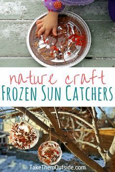 Winter nature crafts: ice ornaments or sun catchers | #wintercraft #naturecraft #kidscraft #winter #getoutside #winterfun #takethemoutside Winter Nature Crafts, Ice Ornaments, Nature Crafts For Kids, Forest School Activities, Winter Play, Winter Skiing, Nature Craft, Nature School, Winter Outdoor Activities