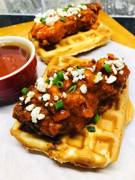 Staycation Dinner Ideas July 26 - Cooks Well With Others Waffle Sliders, Buffalo Chicken Chili, Easy Waffle Recipe, Boiled Chicken Breast, Fried Chicken Tenders, Buttermilk Chicken, Homemade Waffles, Buttermilk Fried Chicken, Chicken Bacon Ranch