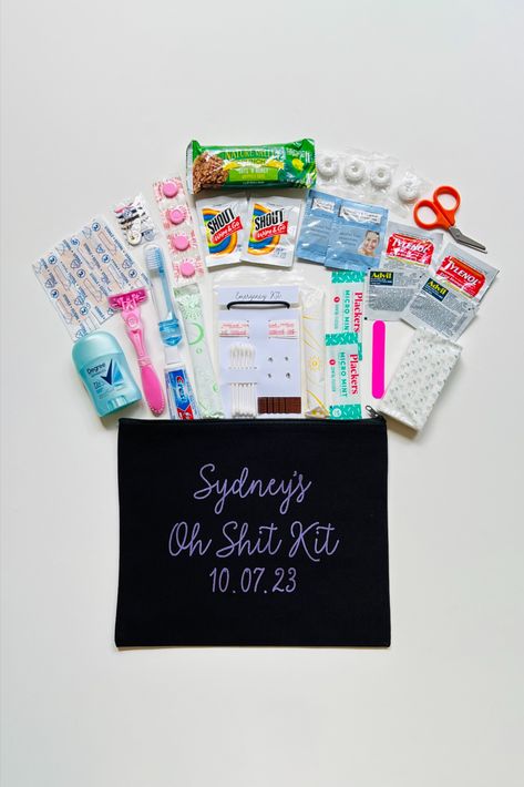 I specialize in crafting bridal emergency kits designed for brides and wedding parties. These kits are curated to ensure you and your loved ones are well-prepared for any unexpected situations that might arise on your big day. Each kit features an assortment of vital items, such as Advil packets, deodorant, breath mints, neatly packed in a chic customizable bag. Create your own in my Etsy store. Bride Survival Kit, Bridal Emergency Kits, Breath Mints, Purple Foil, Black Bridal, Wedding Parties, Emergency Kit, Survival Kit, Future Wedding