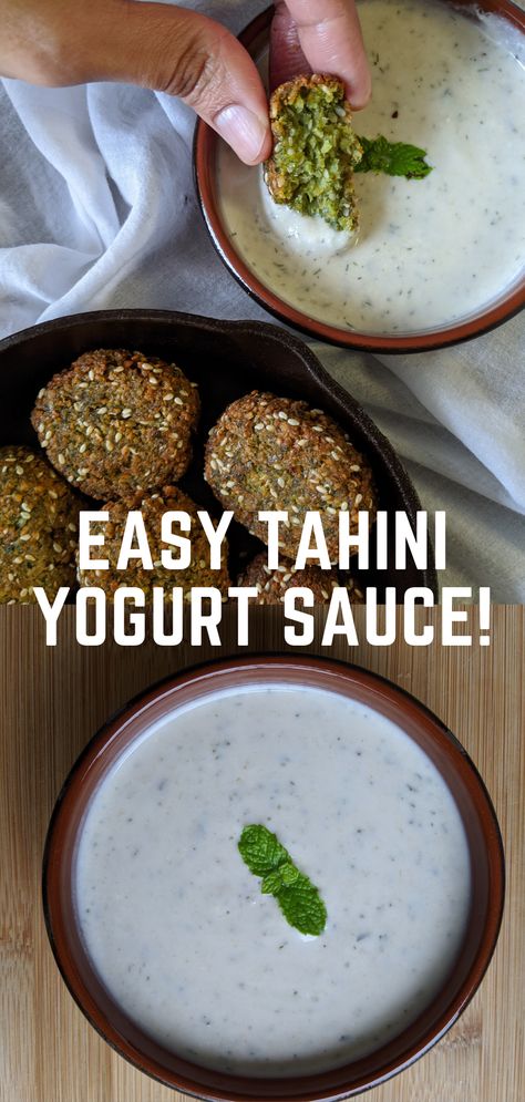 Middle eastern sauce recipe for falafel etc. Falafel Sauce Yogurt, Falafel Salad Dressing, Falafel Bowl Sauce, Yogurt Sauce For Falafel, Falafel Buddha Bowl, Falafel Dipping Sauce, Falafel Dressing, Falafel Dip, Sauce For Falafel