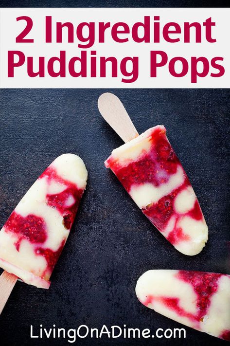 Orange Popsicles Recipe, Pudding Pops Recipe, Frozen Pudding, Healthy Popsicle Recipes, Pudding Pops, Healthy Popsicles, Pudding Pop, Homemade Pudding, Two Ingredient