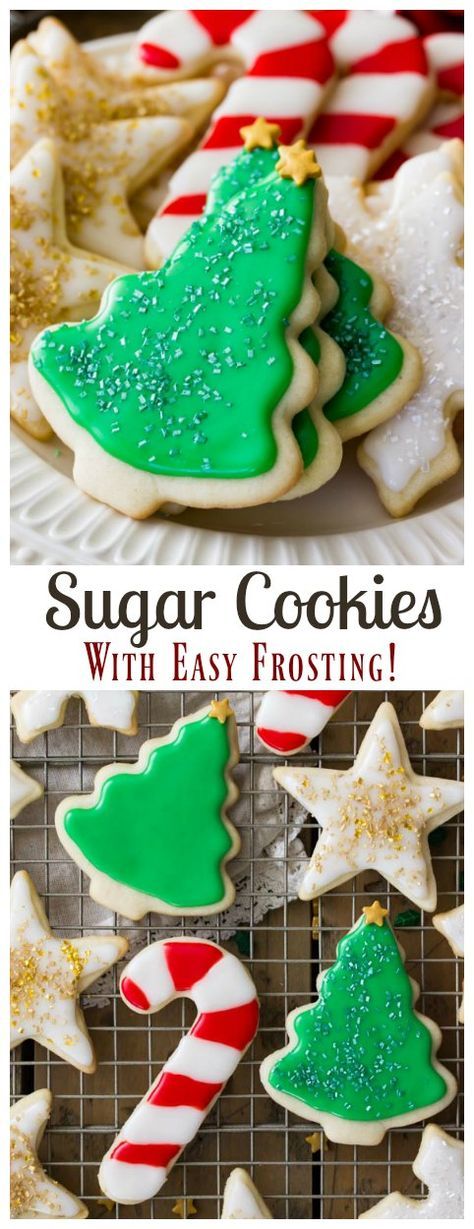 Sugar Cookie Recipe With Icing, Easy Sugar Cookie Frosting, The Best Sugar Cookie Recipe, Best Sugar Cookie, Easy Frosting, Homemade Sugar Cookies, Sugar Cookie Recipe Easy, Best Sugar Cookie Recipe, Recipes Cookies