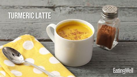 Anti-Inflammatory Diet Meal Plan: 1,200 Calories | EatingWell Turmeric Latte Recipe, Turmeric Health, Turmeric Latte, Turmeric Health Benefits, Reducing Inflammation, Fresh Turmeric, Pregnancy Nutrition, Dairy Free Eggs, Inflammatory Foods