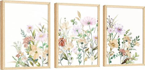 EXCOOL CLUB Watercolor Wildflower Decor - 12x16 inches | 30cmx40cm Vintage Flower Wall Art Prints, Floral Pictures Wall Decor, Botanical Wildflowers Poster Painting Artsy Room Decorations for Bedroom Bathroom (UNFRAMED) : Amazon.ca: Home Artsy Room, Floral Pictures, Wildflower Decor, Floral Bathroom Decor, Pictures Wall Decor, Wildflower Paintings, Pictures Wall, Poster Painting, Large Floral Print