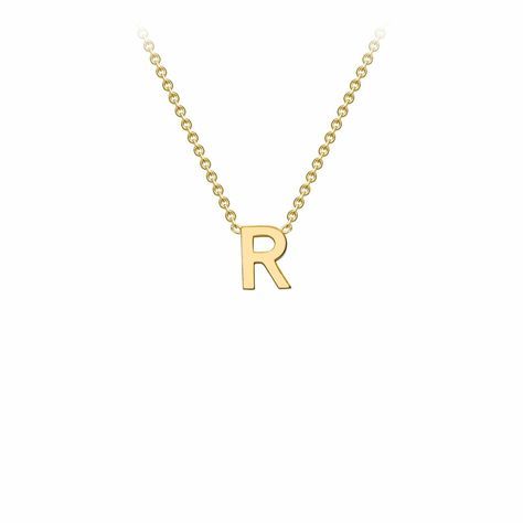 This beautiful yellow gold letter necklace is the perfect personalised gift! Featuring a single letter initial pendant on a stunning yellow gold chain. R Necklace, Rose Gold Initial, Gold Initial Pendant, Gold Letter Necklace, Gold Letter, Single Letter, Initial Necklace Gold, Initial Pendant Necklace, Gold Initial