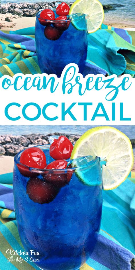 Ocean Breeze Cocktail Ocean Breeze Cocktail, Beachy Drinks, Alcohol Punch, Drinks Vodka, Girly Drinks, Easy Alcoholic Drinks, Tasty Cocktails, Punch Cocktails, Creative Cocktails