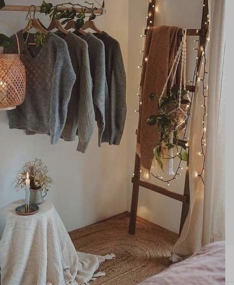 Blanket Ladder Boho Living Room, Boho Ladder Decor, Boho Blanket Ladder, Clothes Ladder, Bedroom Ladder, Blanket Ladder Decor, Bed Back Design, Nursery Room Design, Beach Room