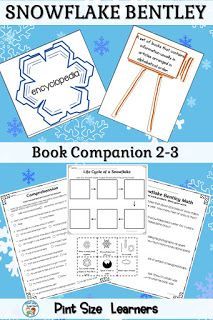 Snowflake Bentley Activities, Wilson Bentley, Biography Activities, Verbs Anchor Chart, Biography Activity, Book Study Activities, Sneezy The Snowman, Snowflake Bentley, January Books