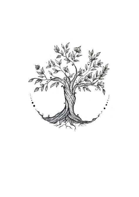 Three Of Life Tattoo, Tattoos Meaning Family, Tree Of Life Tattoos, Round Tattoo, Colour Tattoo For Women, Bicycle Tattoo, Basic Tattoos, Family Tree Tattoo, Tree Of Life Symbol