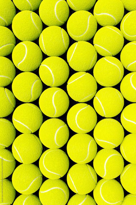 Yellow Tennis Balls Background made of new fresh balls. Flat lay design Tennis Ball Background, Tennis Background Wallpapers, Tennis Balls Aesthetic, Wallpaper Tenis, Tennis Background, Tennis Wallpaper, Tennis Net, Ball Aesthetic, Still Life Photos